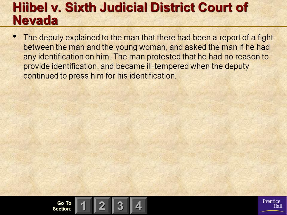 Talk:Hiibel v. Sixth Judicial District Court of Nevada